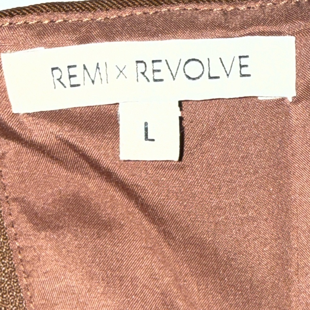 Remi x Revolve Chocolate Brown Halter Corset Top Size Large NWOT Cottagecore - Picture 7 of 8